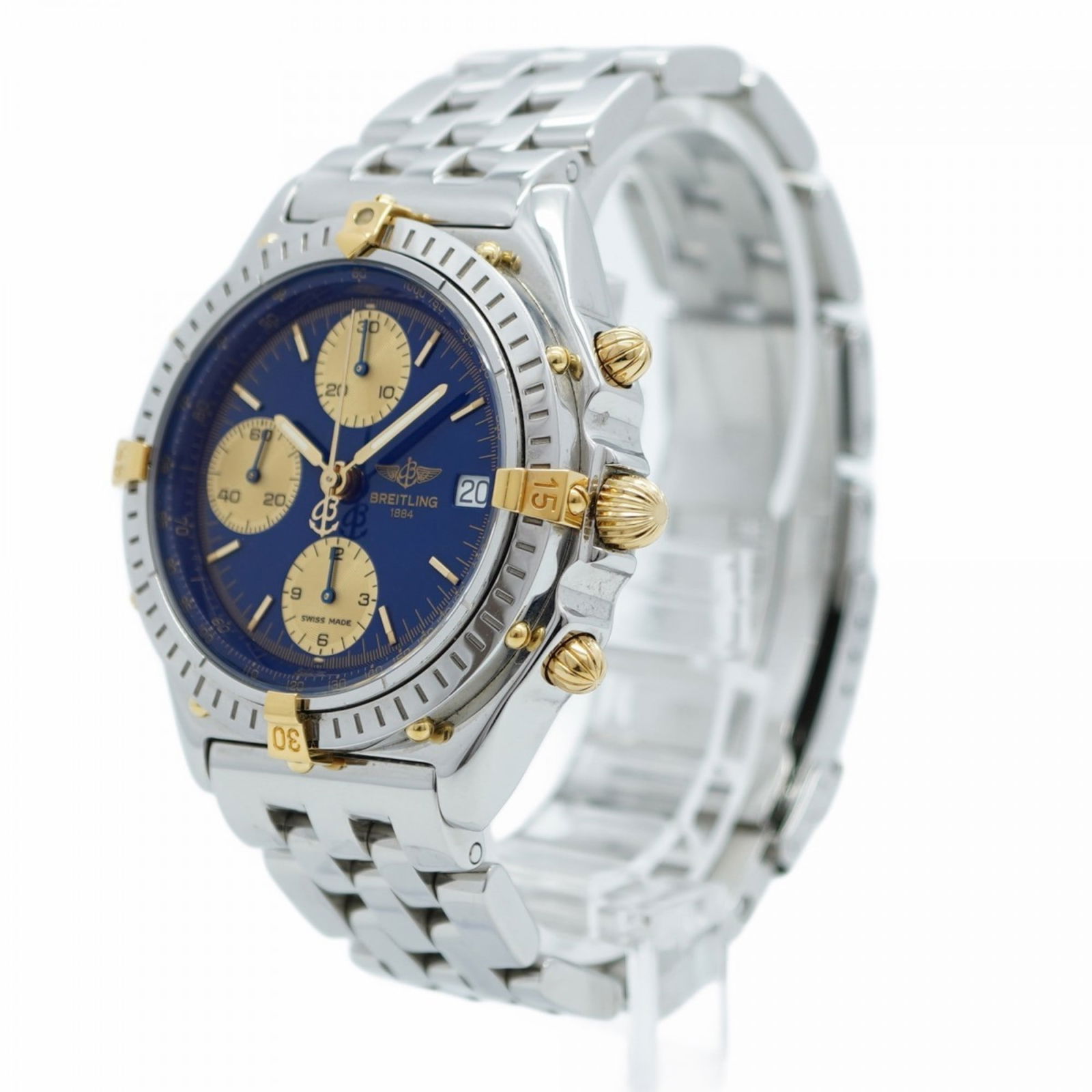 Breitling Chronomat Steel Blue Dial Men's Swiss Watch 39mm (1 of 1)