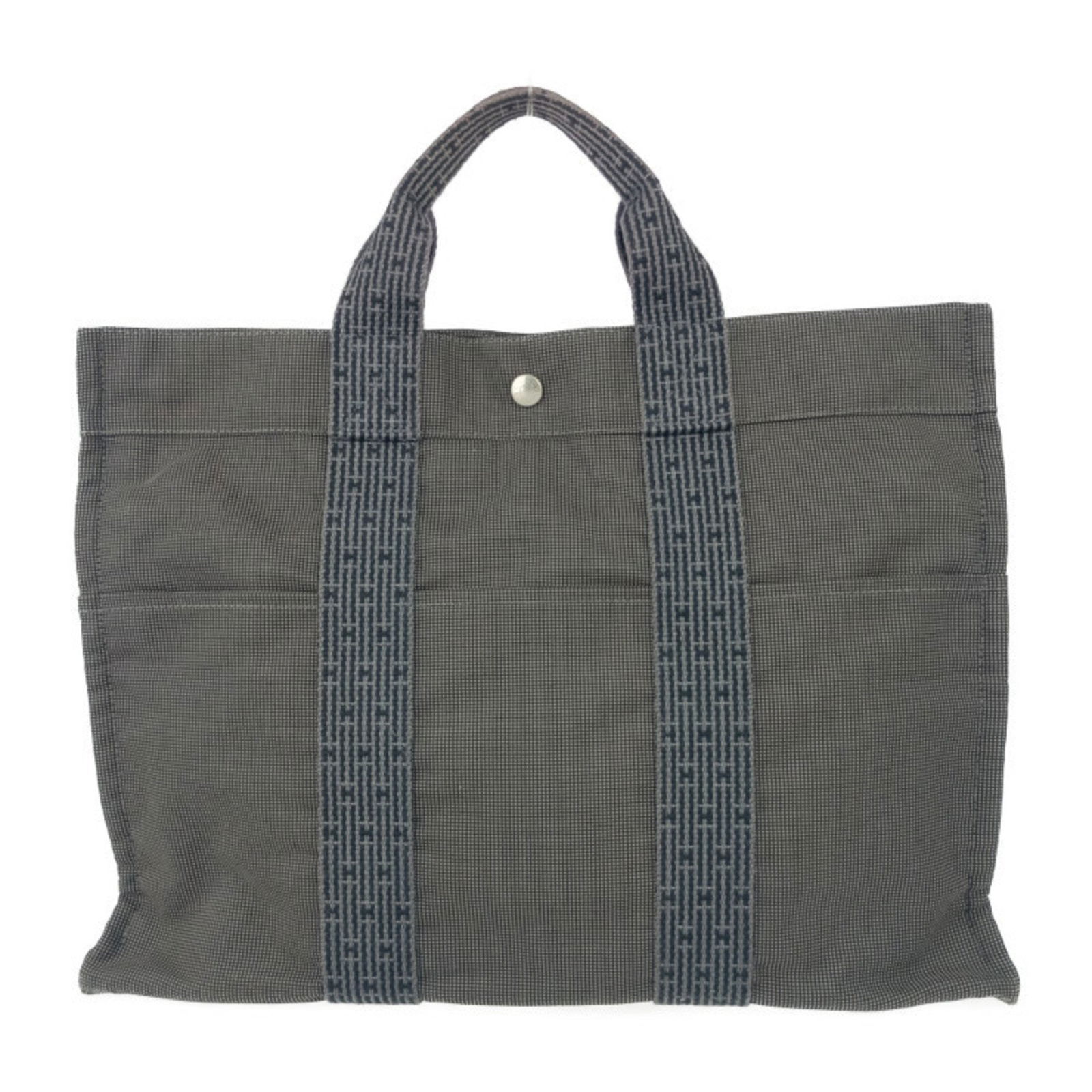 Hermes Herline Grey Canvas Tote Bag 32cm (1 of 9)