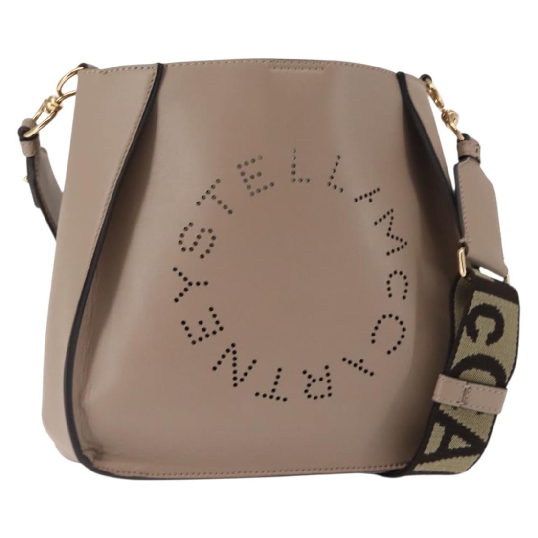 Stella McCartney Beige Polyester Shoulder Bag Auth BA6902 Italy: Stella McCartney Beige Polyester Shoulder Bag Auth BA6902 Italy Elevate your accessory collection with this authentic Stella McCartney Shoulder Bag, crafted in Italy from high-quality polyester. This