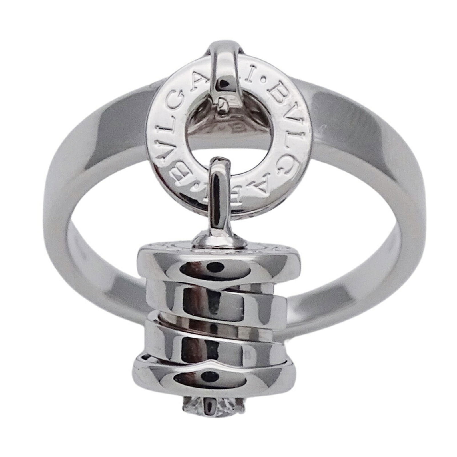 White Gold Bvlgari Bvlgari 6.5 Ring Silver Tone Italian Design (1 of 1)