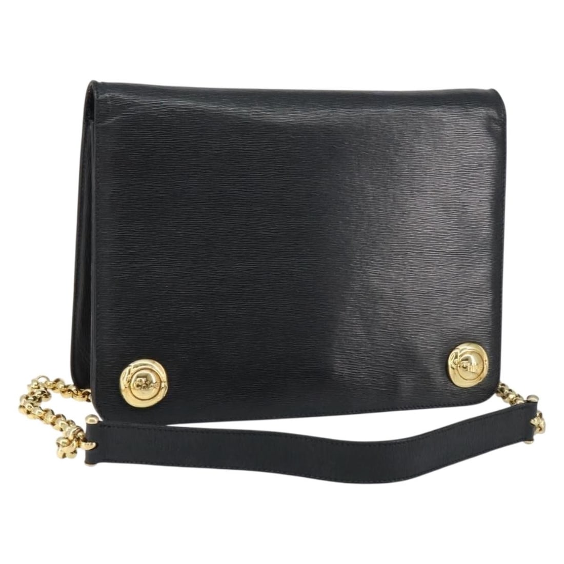 Chloe Leather Chain Shoulder Bag Black Gold Made in Italy: Chloe Leather Chain Shoulder Bag Black Gold Made in Italy Elevate your style with this exquisite Chloe Chain Shoulder Bag, crafted from high-quality black leather with elegant gold accents. This shoul