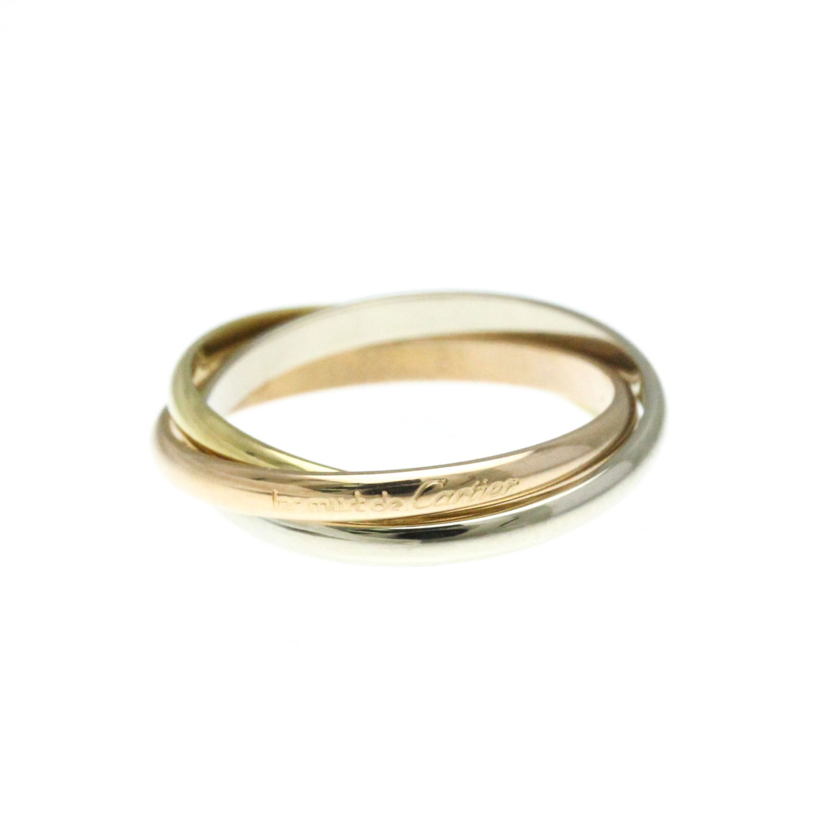 White Gold Cartier Trinity Bracelet 5 3/4 Inch French Design (1 of 1)