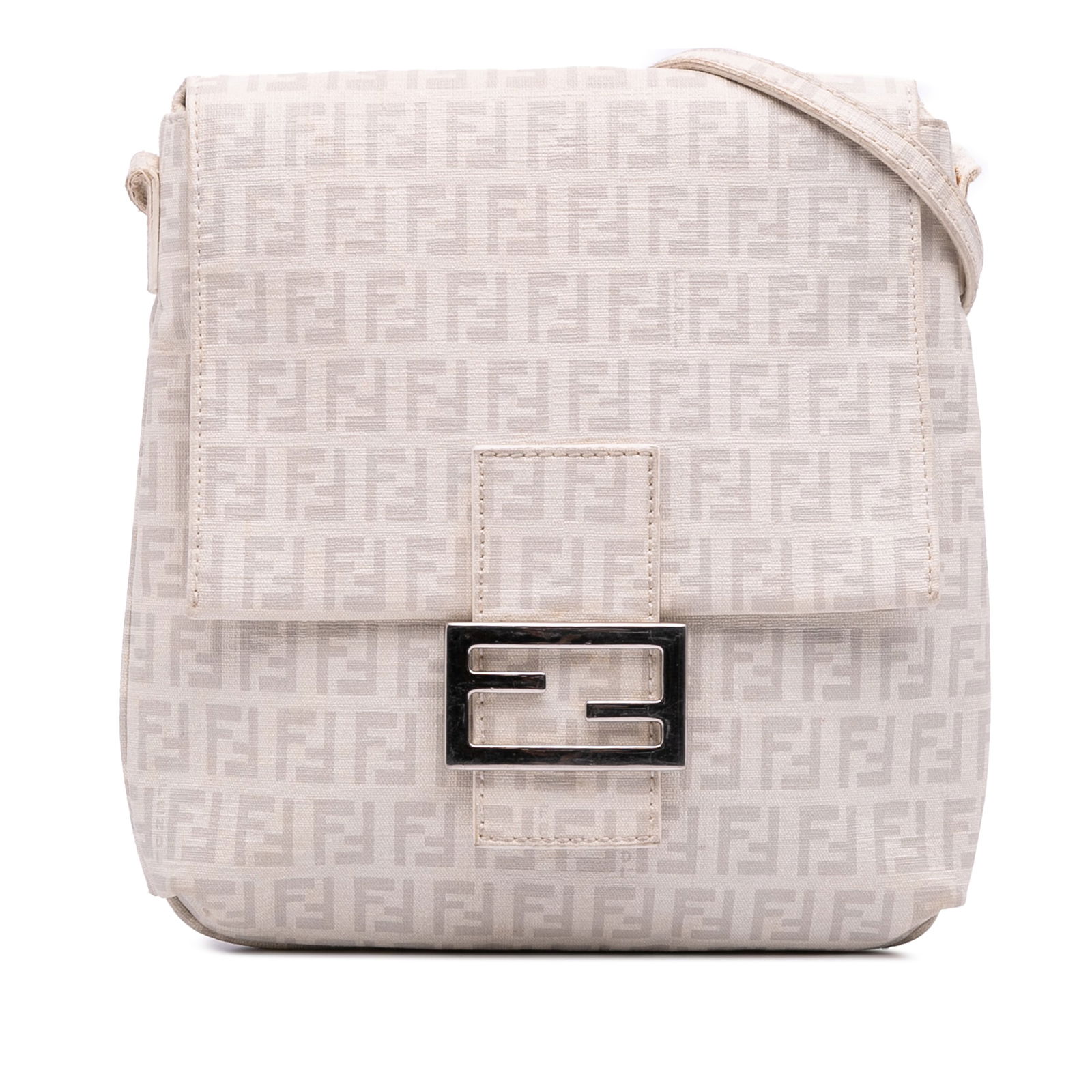 Fendi Zucchino Canvas Mama Forever Crossbody Bag White Fabric Italy: Fendi Zucchino Canvas Mama Forever Crossbody Bag White Fabric Italy Introducing the Fendi Zucchino Canvas Mama Forever Crossbody, a stylish and functional accessory perfect for any occasion. This bag