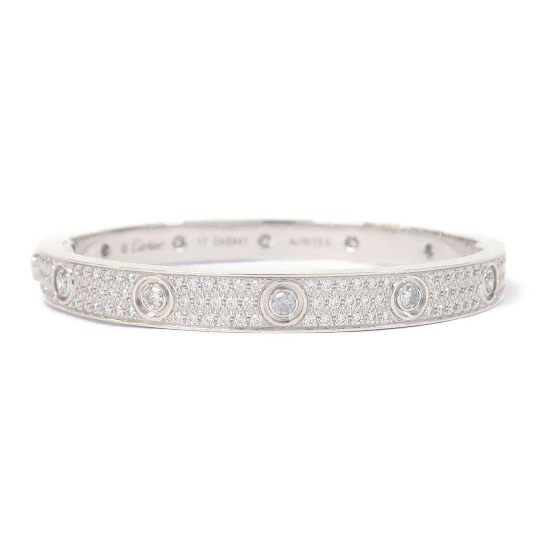 Cartier Love Diamond Bangle in 18K White Gold Size 17 (1 of 10)