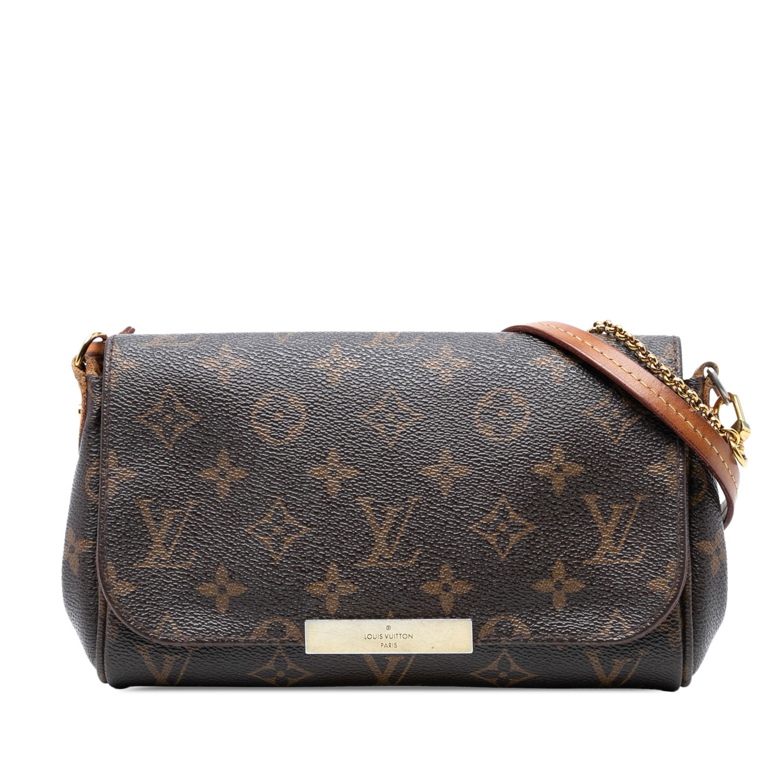 Louis Vuitton Monogram Favorite PM Brown Bag with Chain Strap (1 of 7)