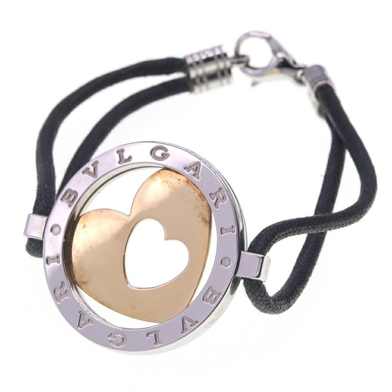 Tondo black cotton accessory by Bulgari for women: Tondo black cotton accessory by Bulgari for women This Bulgari Tondo model is crafted from black cotton and designed for women. Made in Italy, it features a size length of 14cm. The item shows traces