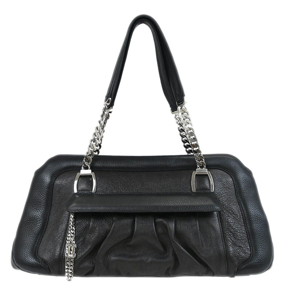 Cartier Black La Dona Vintage Leather Shoulder Bag (1 of 10)