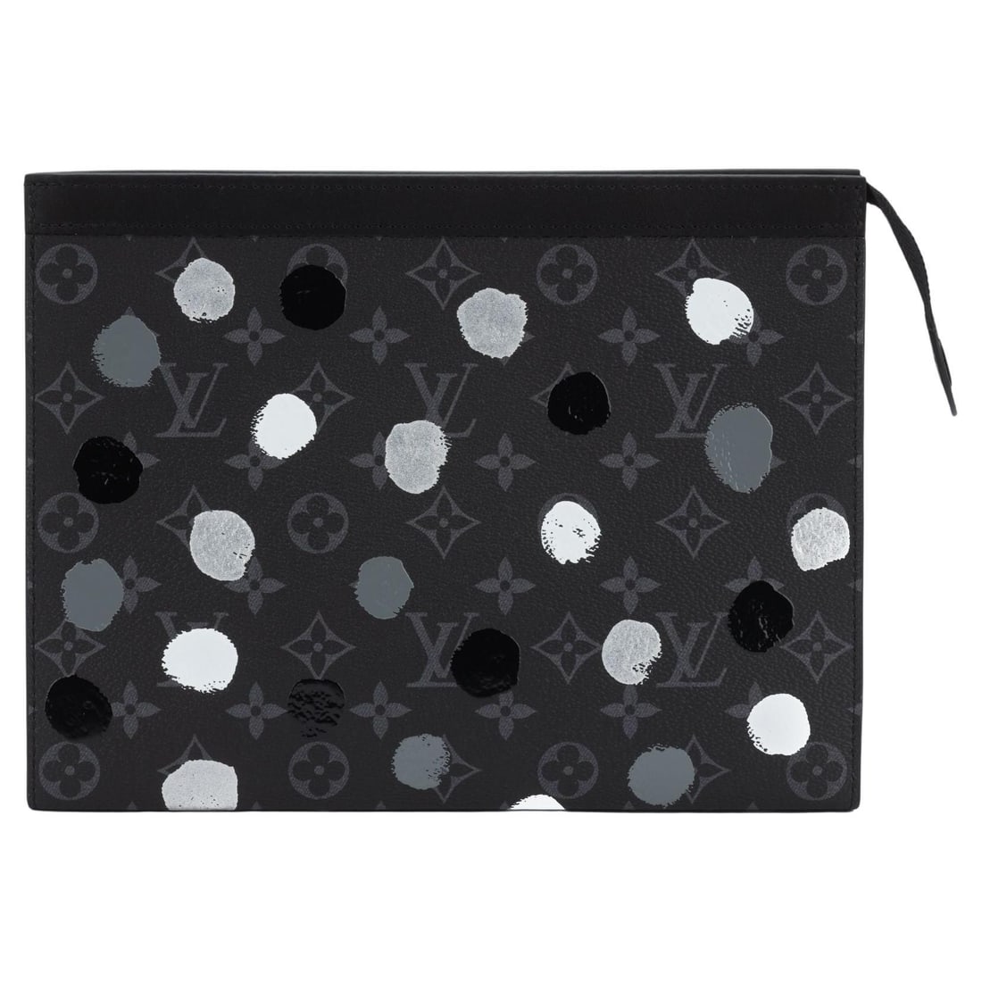 Louis Vuitton x Yayoi Kusama Pochette Voyage Brand New: Louis Vuitton x Yayoi Kusama Pochette Voyage Brand New The Louis Vuitton x Yayoi Kusama Pochette Voyage is a stunning piece that showcases a unique gray-scale interpretation of the artist's iconic han