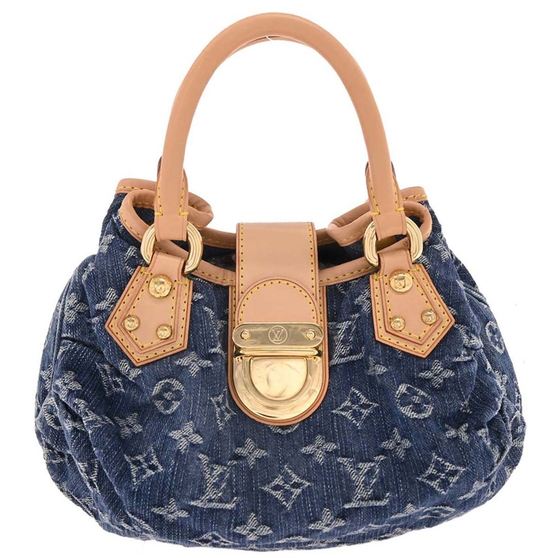Louis Vuitton Pleaty Blue Monogram Denim Handbag M95020 (1 of 10)