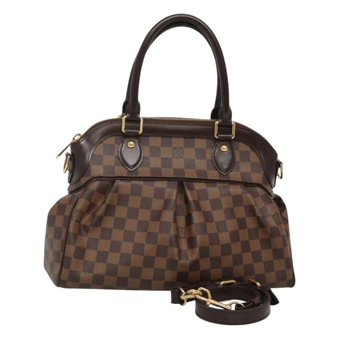 LOUIS VUITTON Damier Ebene Trevi PM Hand Bag N51997 USA Auth (1 of 18)