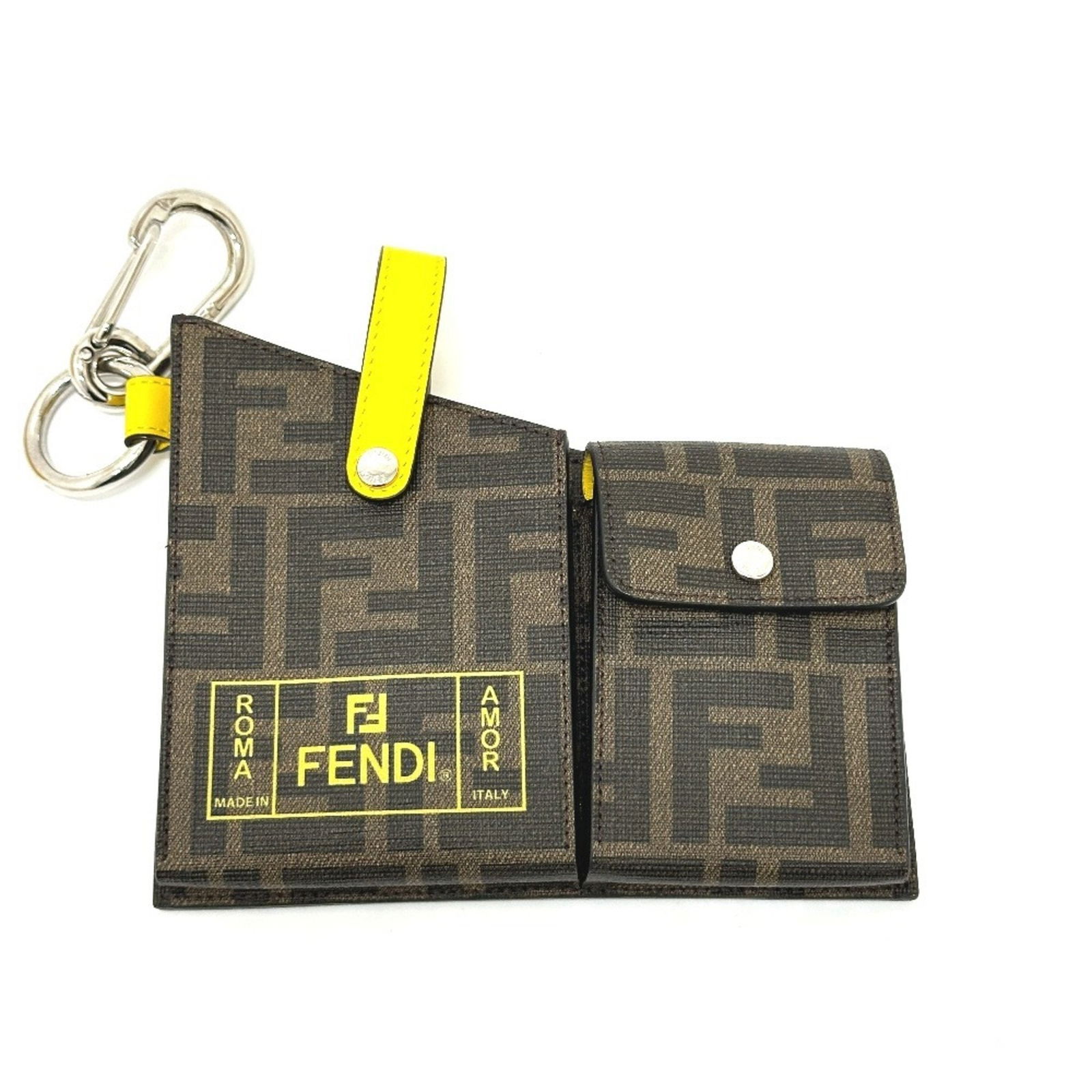 Fendi Zucca Brown Canvas Small Pouch Made in Italy (1 of 1)