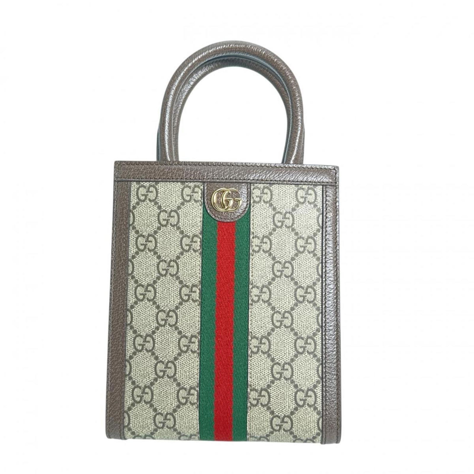 Gucci Ophidia beige canvas and leather Italian bag: Gucci Ophidia beige canvas and leather Italian bag This Gucci Ophidia bag is crafted from beige canvas and leather, designed for women. Made in Italy, it features a compact silhouette with slight stai