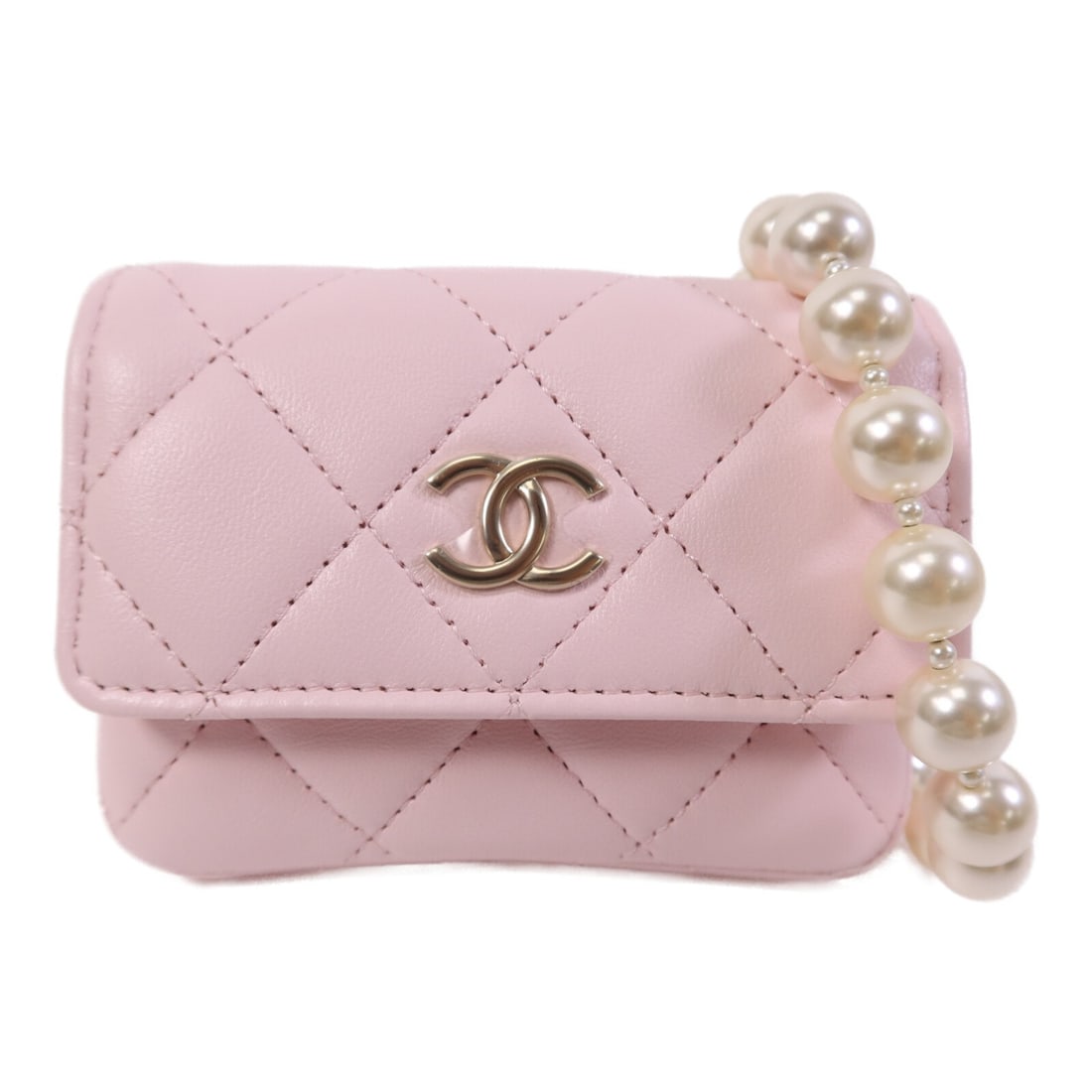 Chanel AP2654 Pink Lambskin CC Waist Bag with Gold Hardware: Chanel AP2654 Pink Lambskin CC Waist Bag with Gold Hardware This CHANEL waist bag features a pink lambskin leather exterior and a compact design. Made in France, it offers both style and functionality