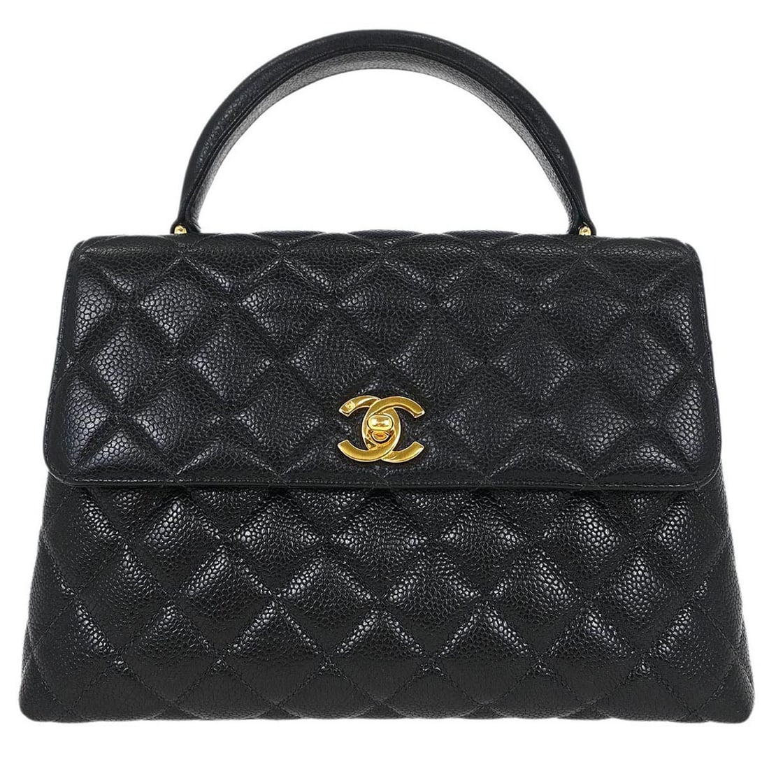 Chanel Black Calfskin Top Handle Handbag Made in Italy: Chanel Black Calfskin Top Handle Handbag Made in Italy This Chanel Black Calfskin Top Handle Handbag is a stylish and sophisticated accessory, perfect for any occasion. Crafted from high-quality leath