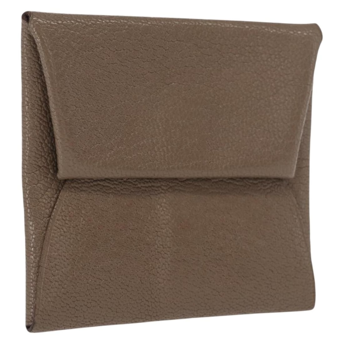 Beige Leather Hermes Coin Purse with Silver Tone Details (1 of 17)