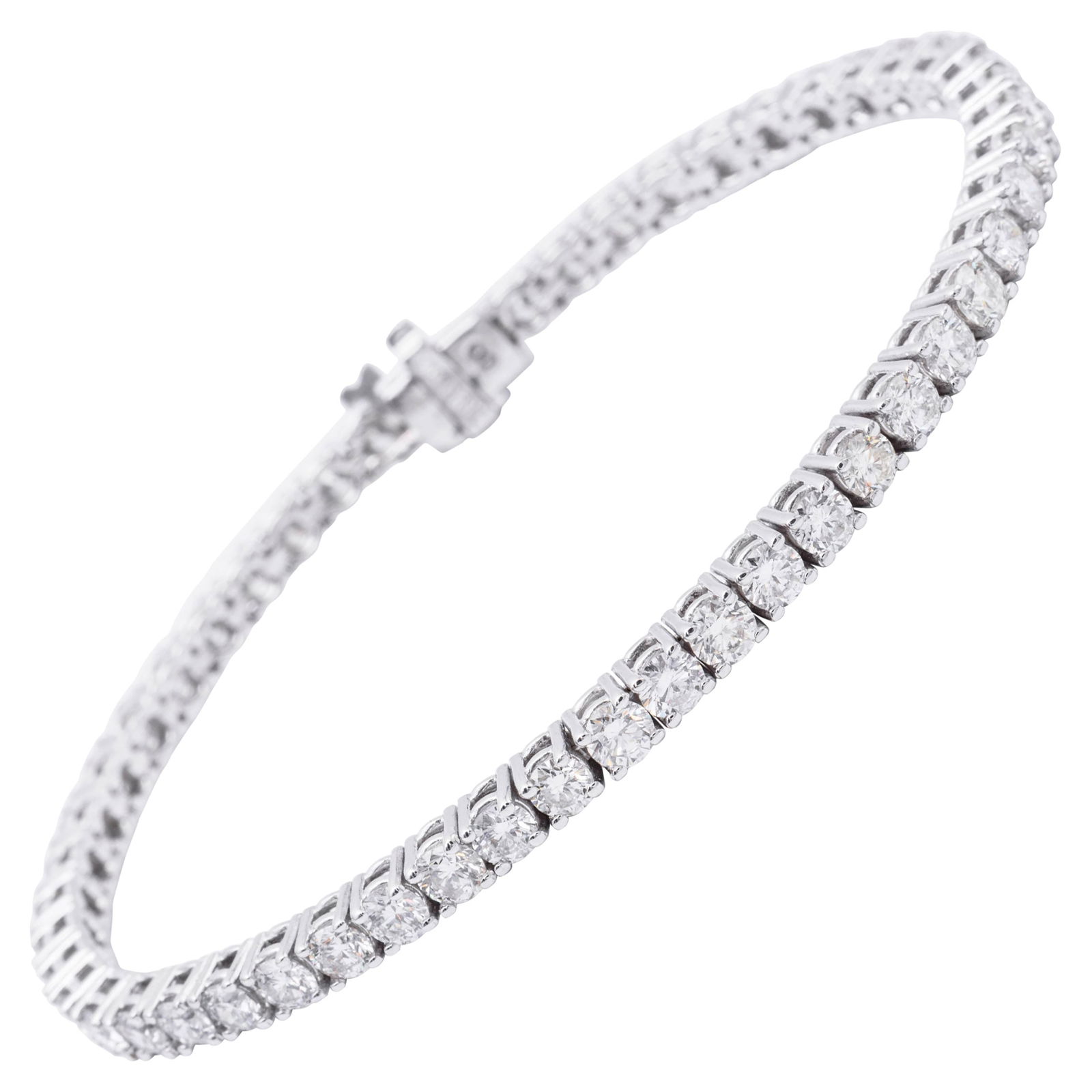 Harbor Diamonds 3 Carat Diamond Tennis Bracelet 14K White Gold Contemporary (1 of 9)