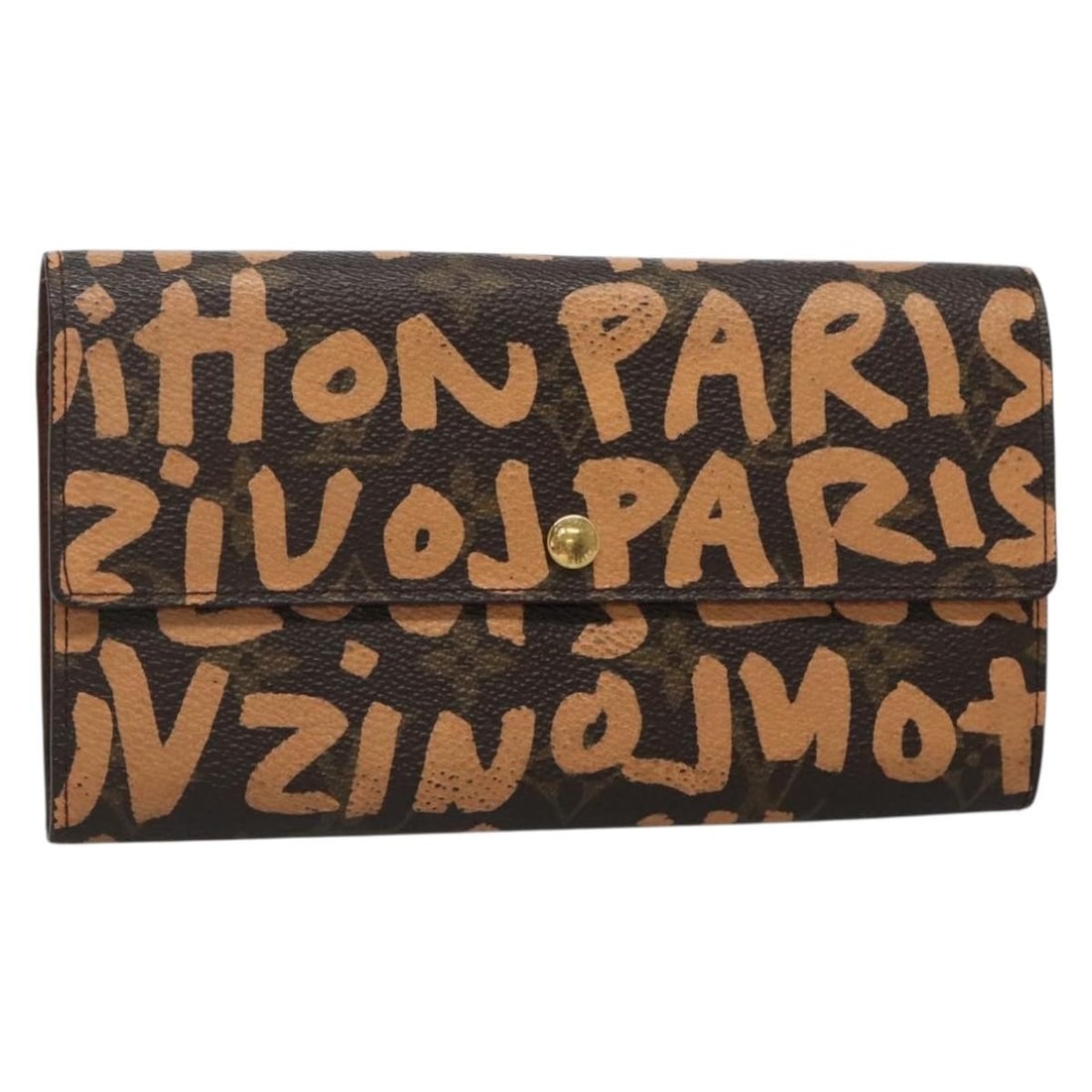 Louis Vuitton Graffiti Long Wallet M92190 Orange Canvas Authentic (1 of 18)