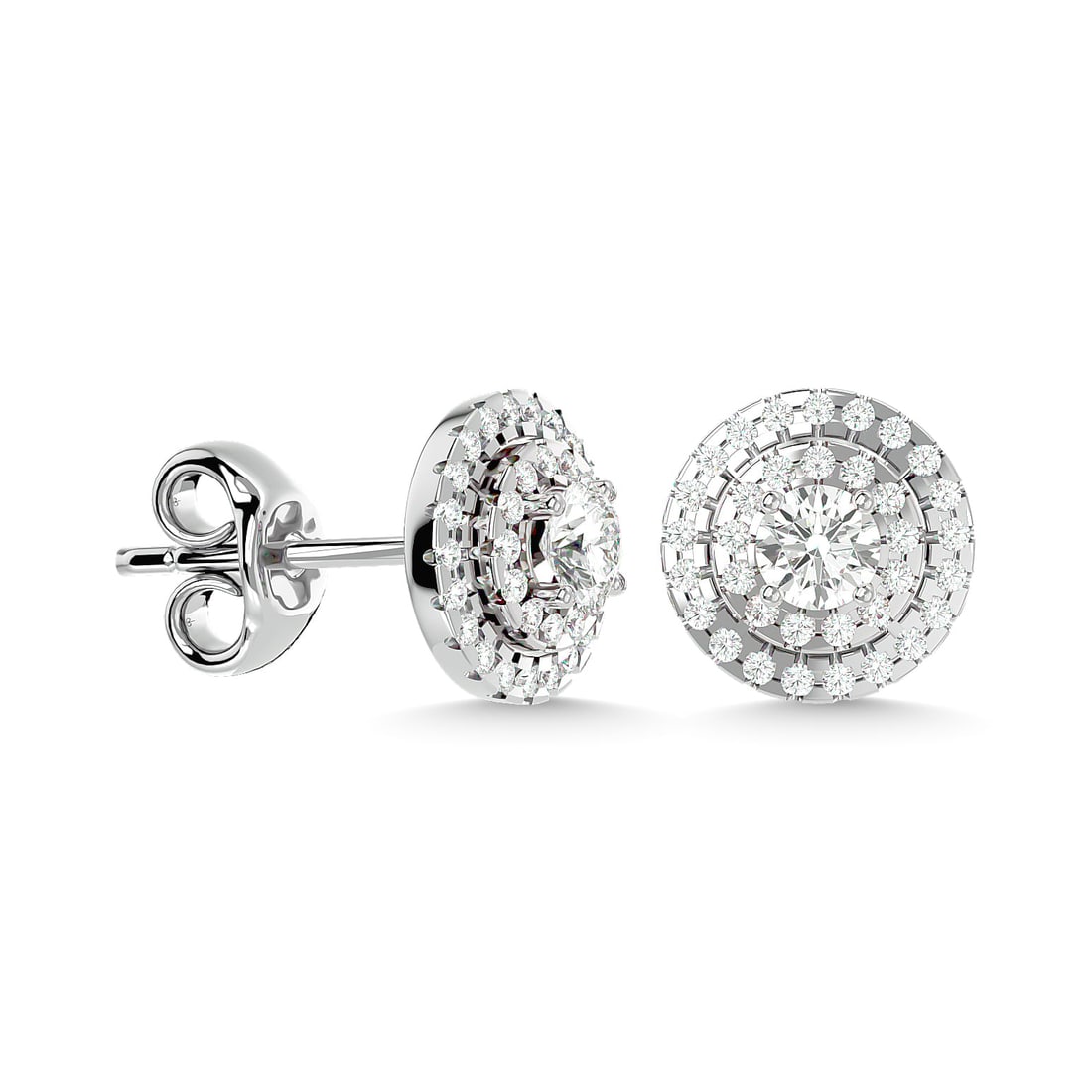 Diamond 9/10 Ct.tw Fashion Earrings in 14K White Gold (1 of 4)
