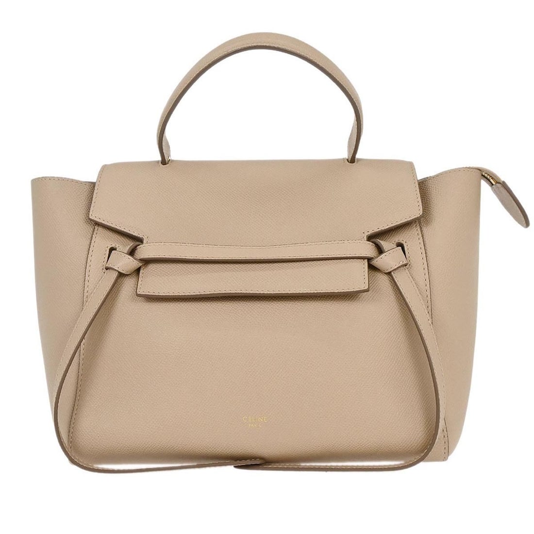 CELINE Beige Mini Belt Bag S-MP-3196 Top Handle Leather (1 of 10)
