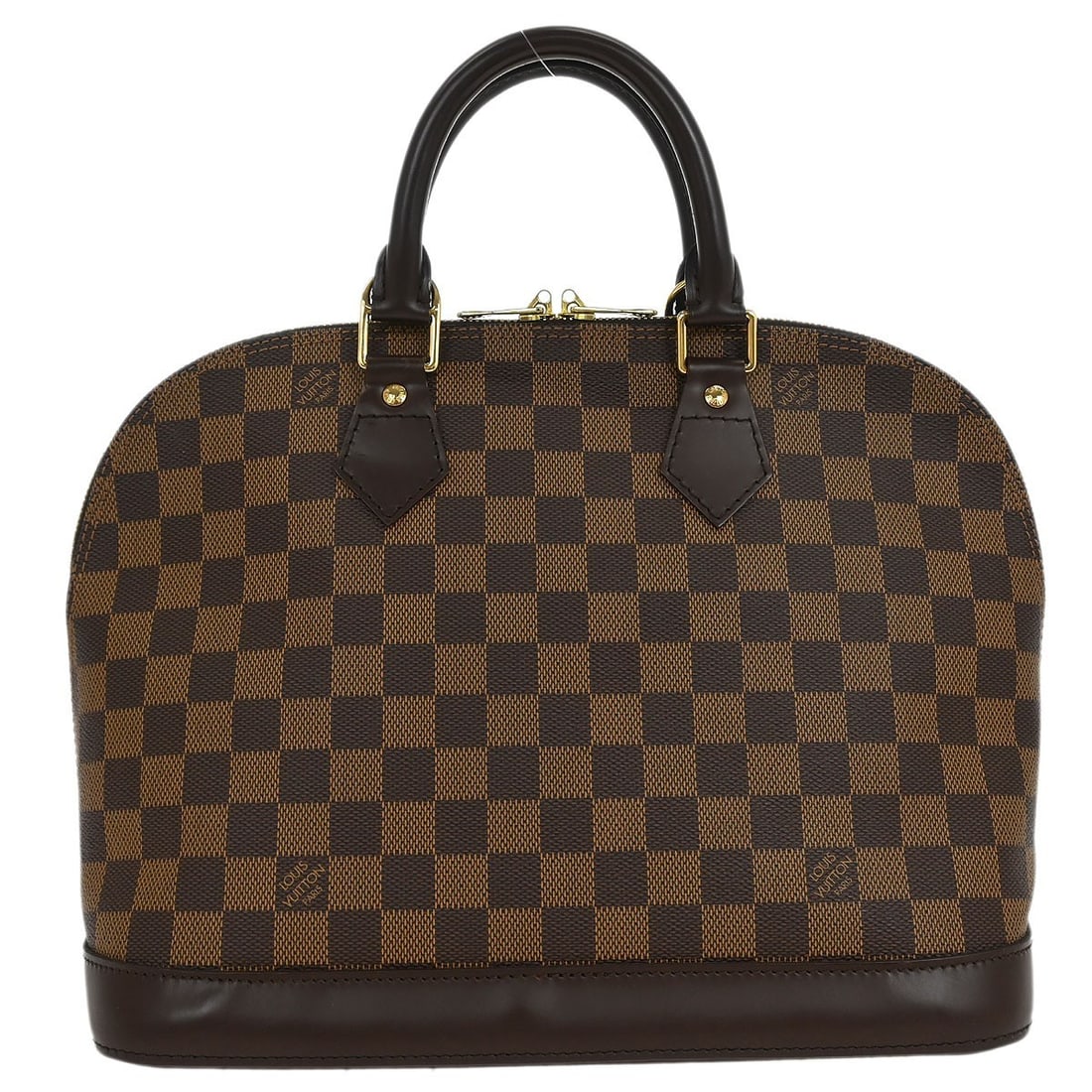 Louis Vuitton Damier Alma Handbag N51131 Vintage Brown Leather (1 of 10)