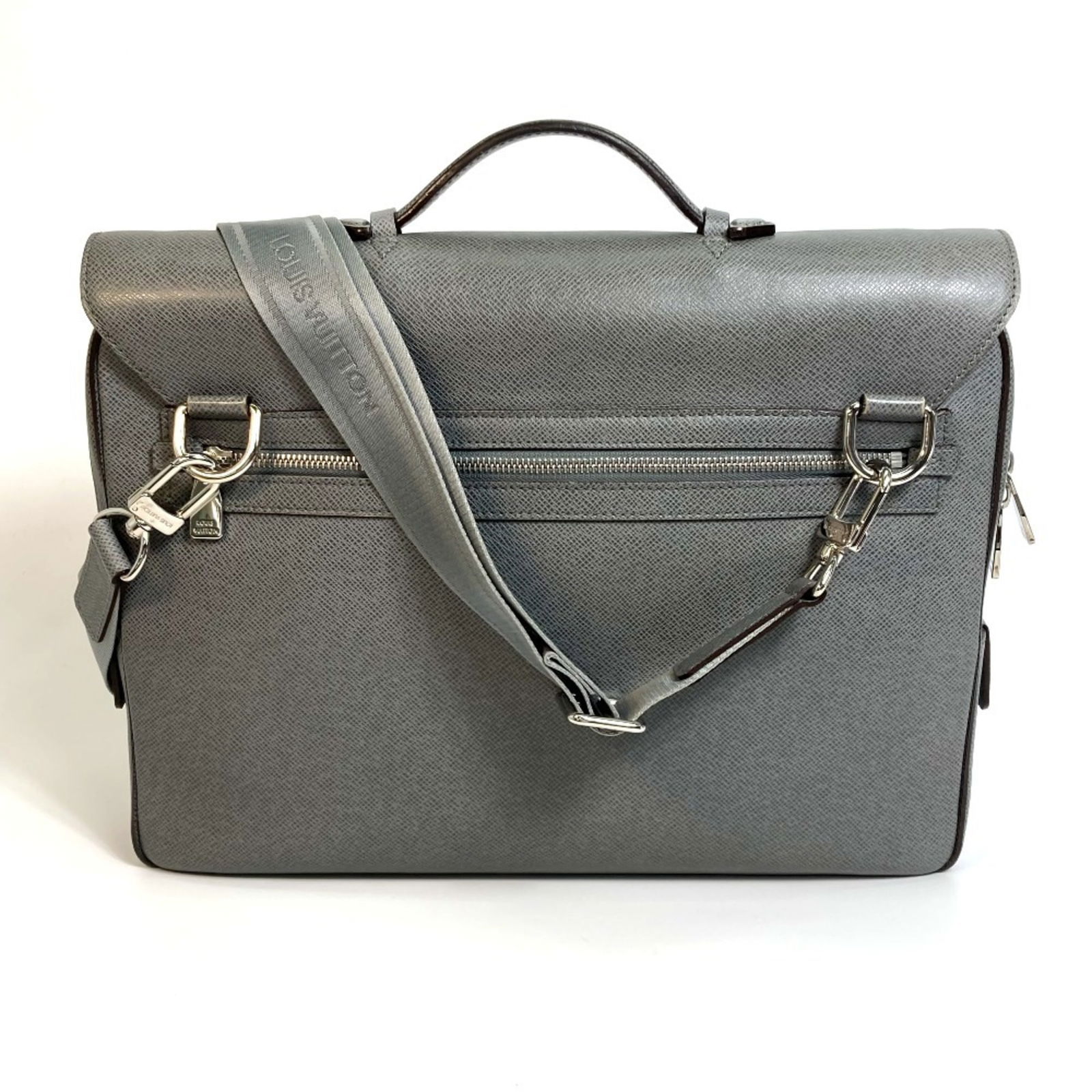 Louis Vuitton Vasili Grey Leather Bag from France (1 of 1)