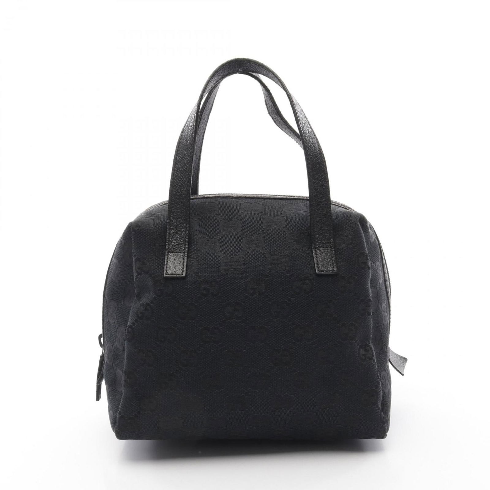 Black GG Canvas Shoulder Bag by Gucci: Black GG Canvas Shoulder Bag by Gucci This Gucci GG canvas bag features a black canvas exterior with the signature GG pattern. Designed for women, it offers a spacious interior with slight staining an