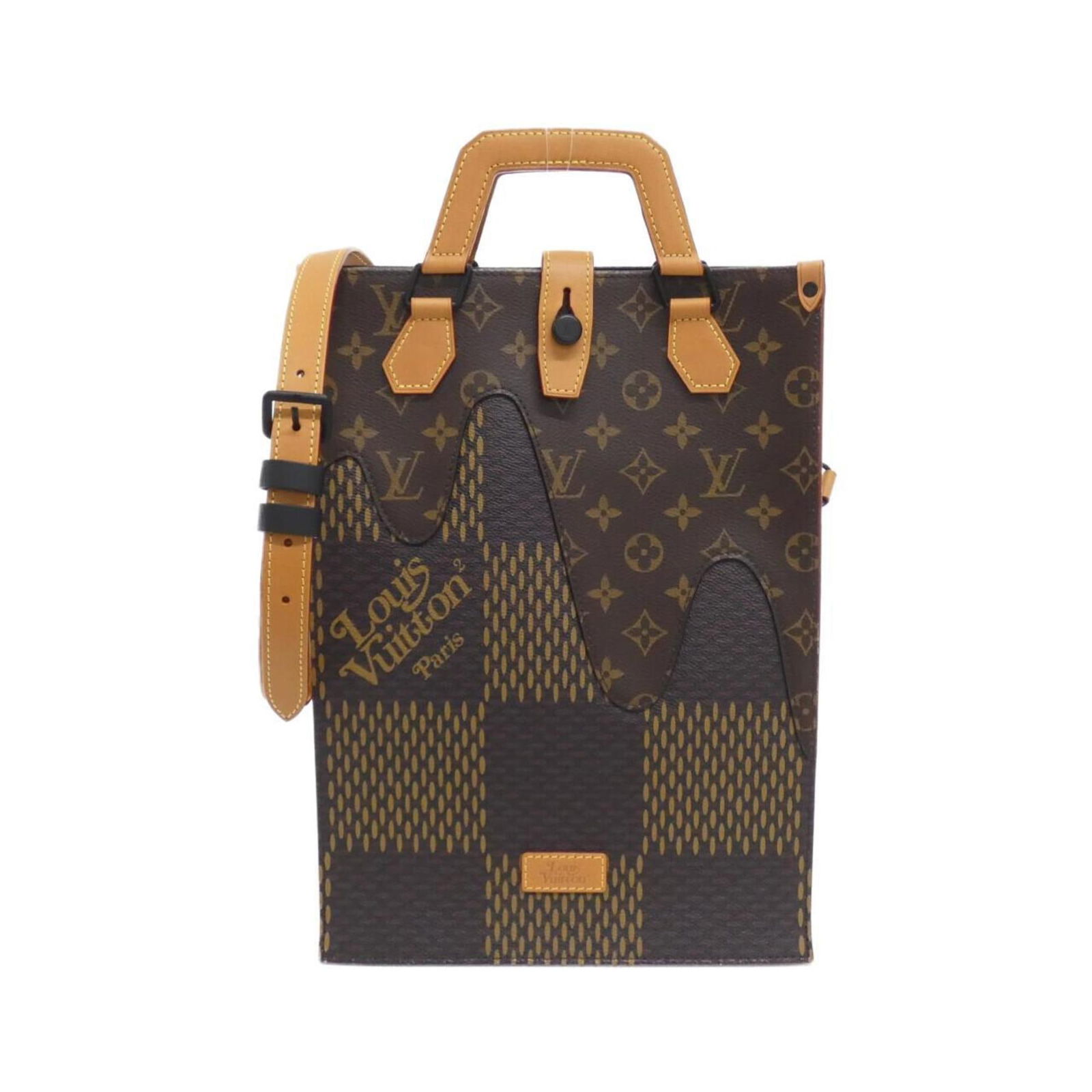 Canvas Brown Mini Tote Bag by Louis Vuitton France: Canvas Brown Mini Tote Bag by Louis Vuitton France This Louis Vuitton Mini Tote features a brown canvas exterior and is designed for any gender. The tote is crafted in France and measures 25.5 cm in w