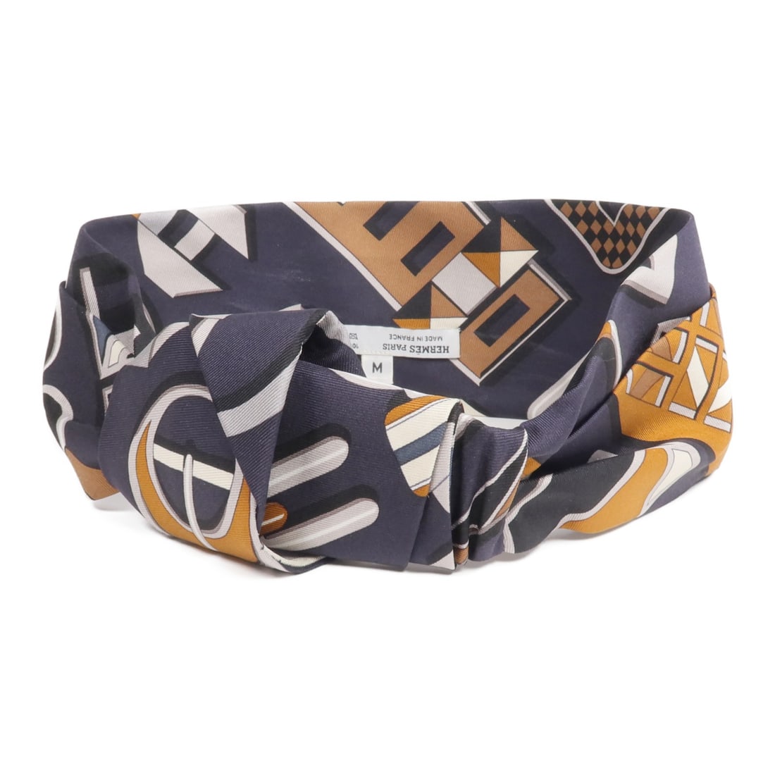 Silk Navy and Gray Hair Accessory from Hermes (1 of 7)