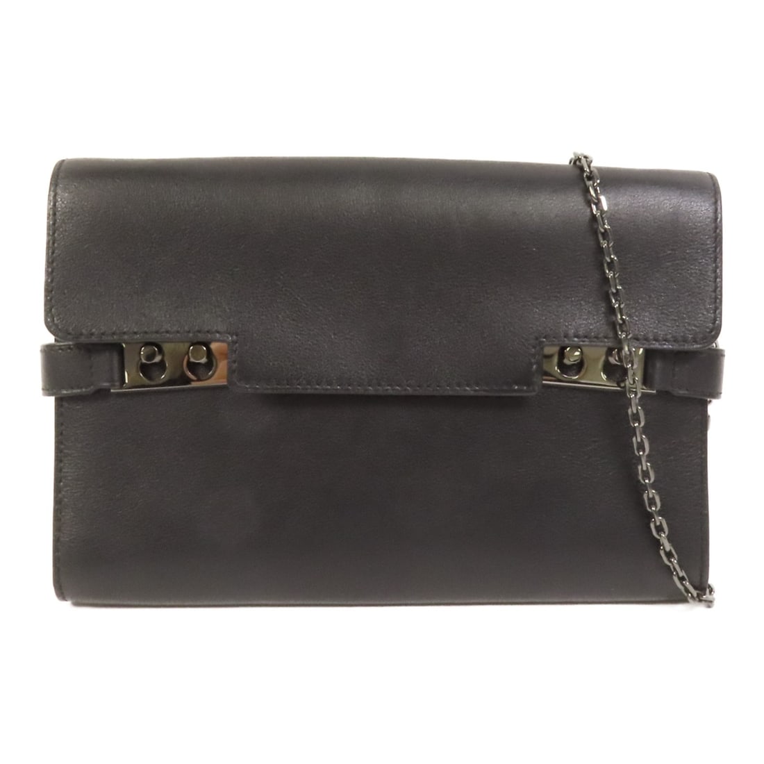 Delvaux Tempete Black Calfskin Wallet on Chain Shoulder Bag (1 of 14)