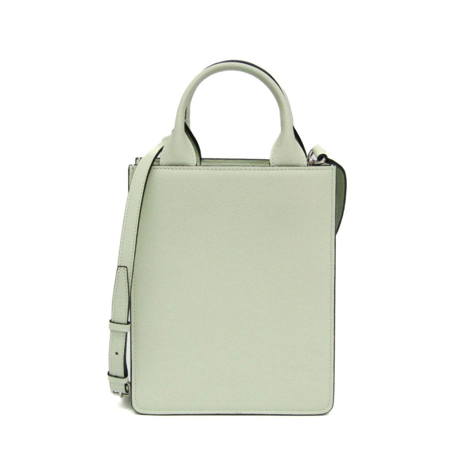 Green Leather Valextra Handbag with Adjustable Strap and Top Handle: Green Leather Valextra Handbag with Adjustable Strap and Top Handle This Valextra handbag features a green leather exterior, offering a stylish and elegant accessory for any occasion. Designed for wom