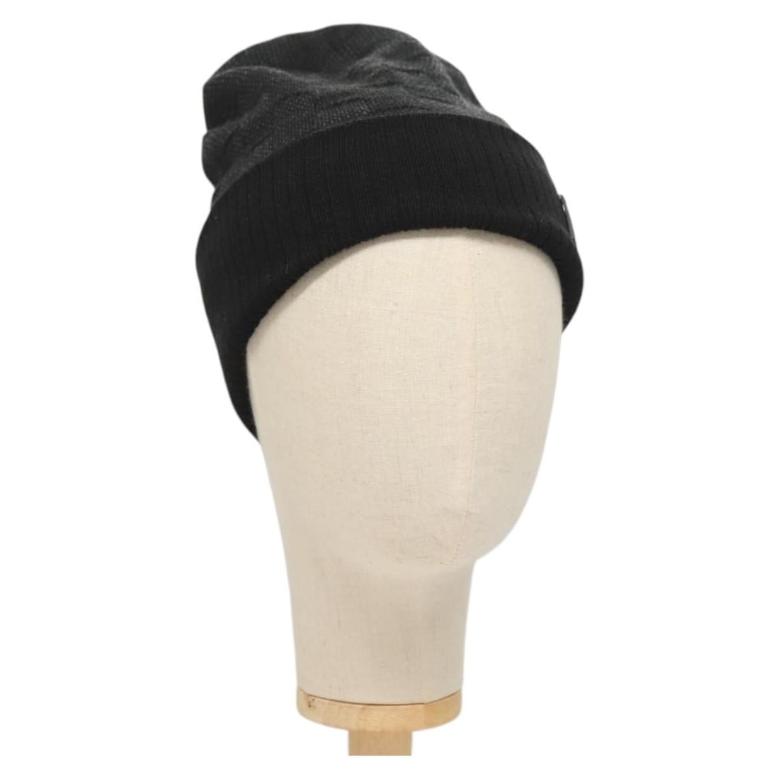 LOUIS VUITTON M77983 Black Wool Beanie Hat Made in Italy (1 of 15)