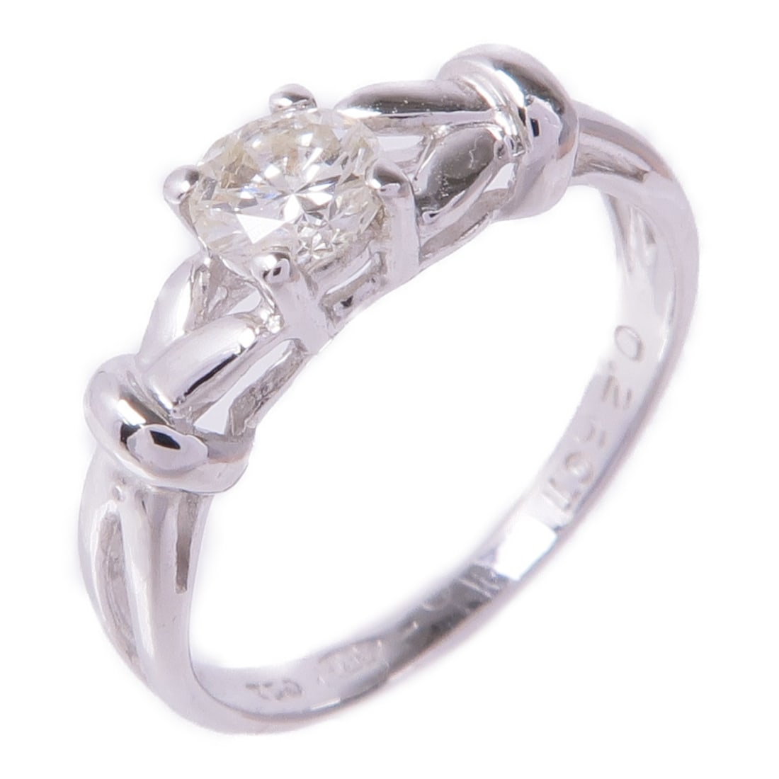 Elegant Diamond Ring in 18K White Gold Size 3.75 (1 of 8)