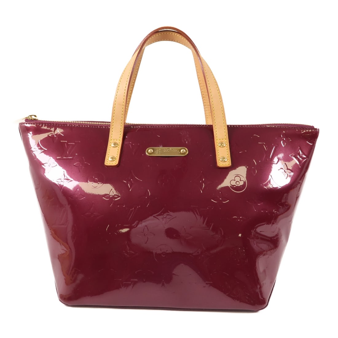 LOUIS VUITTON Bellevue PM Handbag Vernis Purplish Red GHW M93583 (1 of 16)