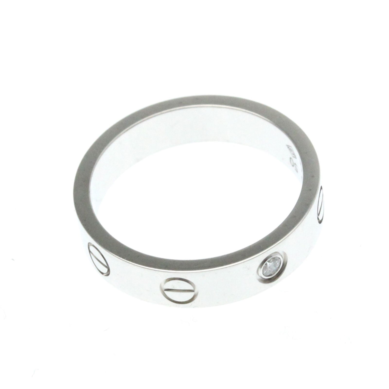 White Gold Cartier Love Bracelet 5 1/4 Inch Silver Tone (1 of 1)