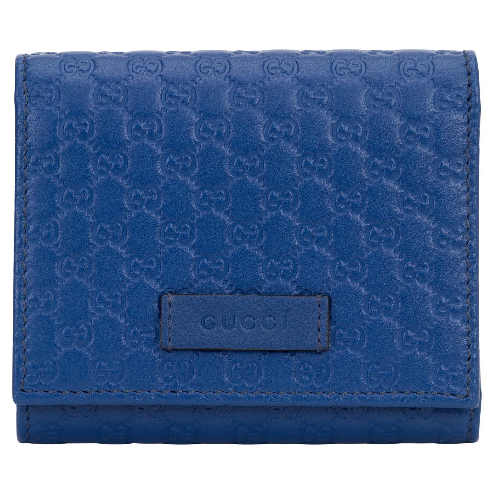 Gucci Microguccissima Blue Flap Wallet Italy 21st Century (1 of 8)