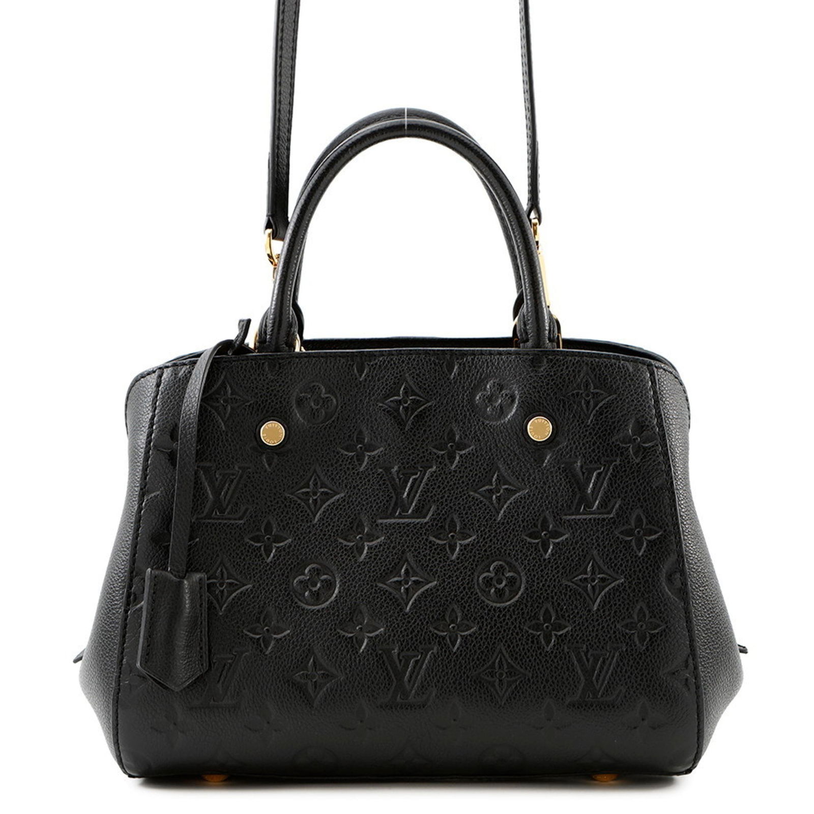Black Leather Montaigne Handbag by Louis Vuitton France (1 of 1)