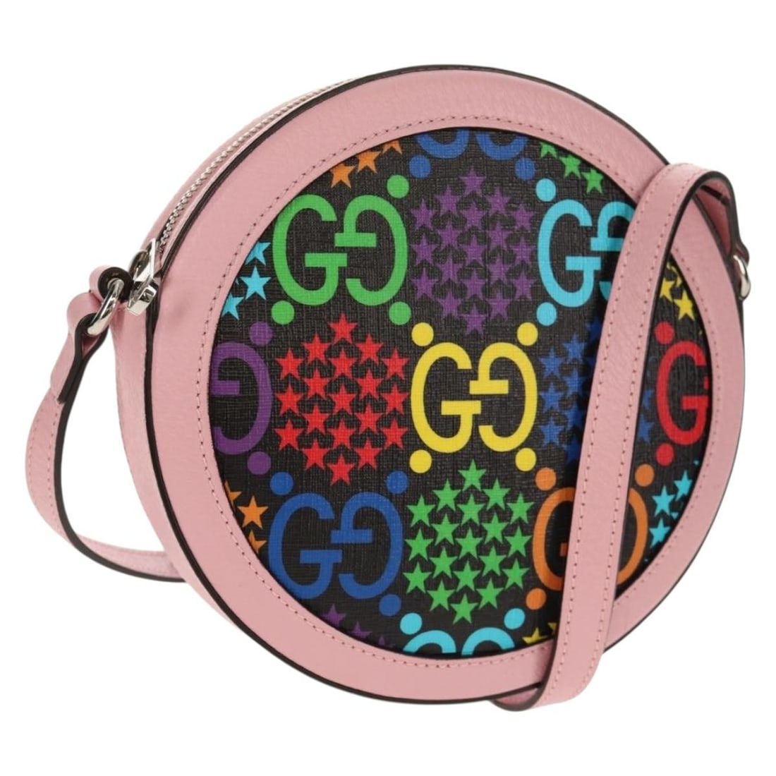 GUCCI GG Psychedelic Multicolor Shoulder Bag 603938 Authentic Italy: GUCCI GG Psychedelic Multicolor Shoulder Bag 603938 Authentic Italy The GUCCI GG Psychedelic Shoulder Bag is a stunning accessory crafted from durable GG Canvas in a vibrant multicolor and silver desi