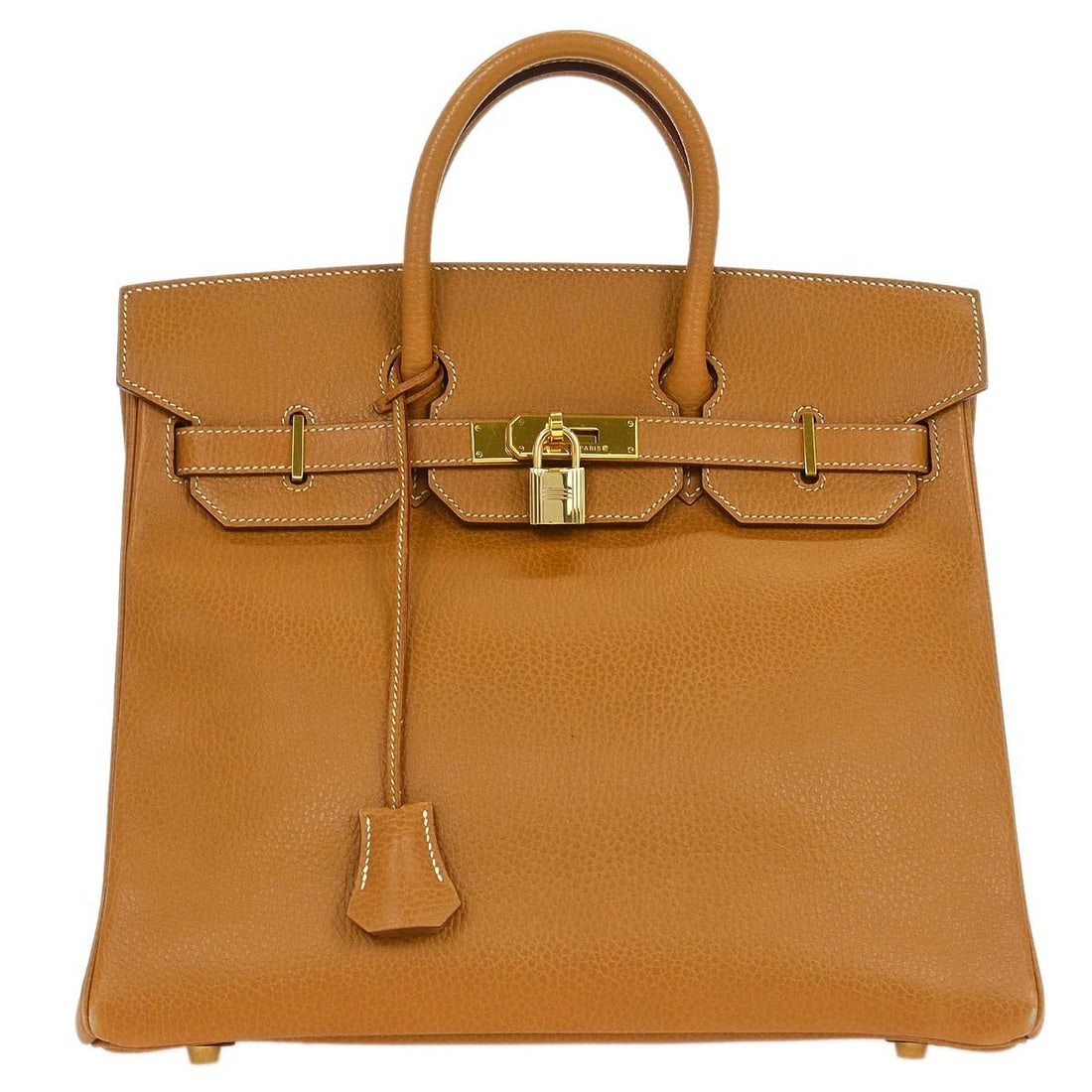 Hermes Haut a Courroies 32 Brown Leather Handbag with Gold Hardware (1 of 11)