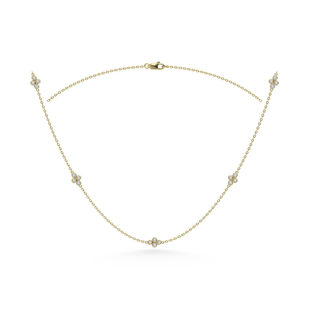 14K Yellow Gold Diamond 1/6 Ct.Tw. Fashion Necklace (18 inches) (1 of 2)