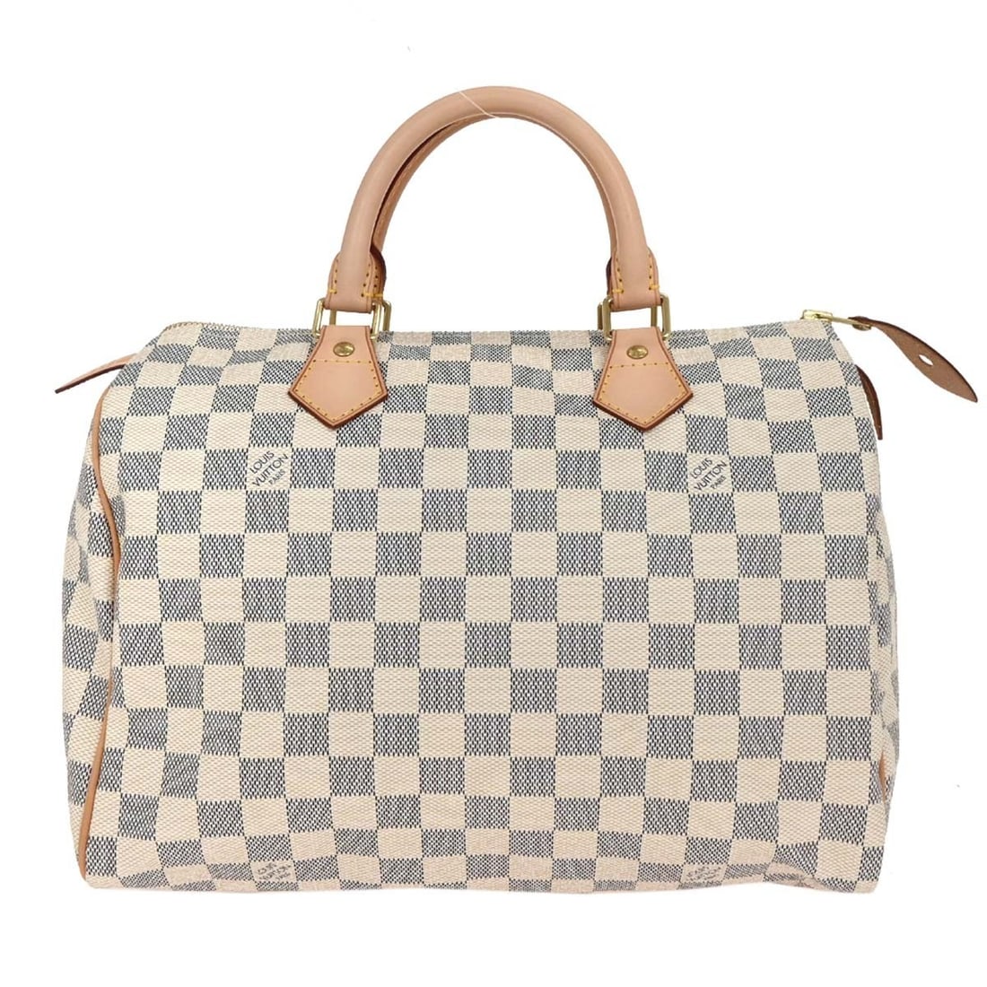 Louis Vuitton Damier Azur Speedy 30 Handbag N41533 Vintage Duffle: Louis Vuitton Damier Azur Speedy 30 Handbag N41533 Vintage Duffle The Louis Vuitton Damier Azur Speedy 30 Handbag is a stylish and functional accessory crafted from the iconic Damier Azur canvas. This