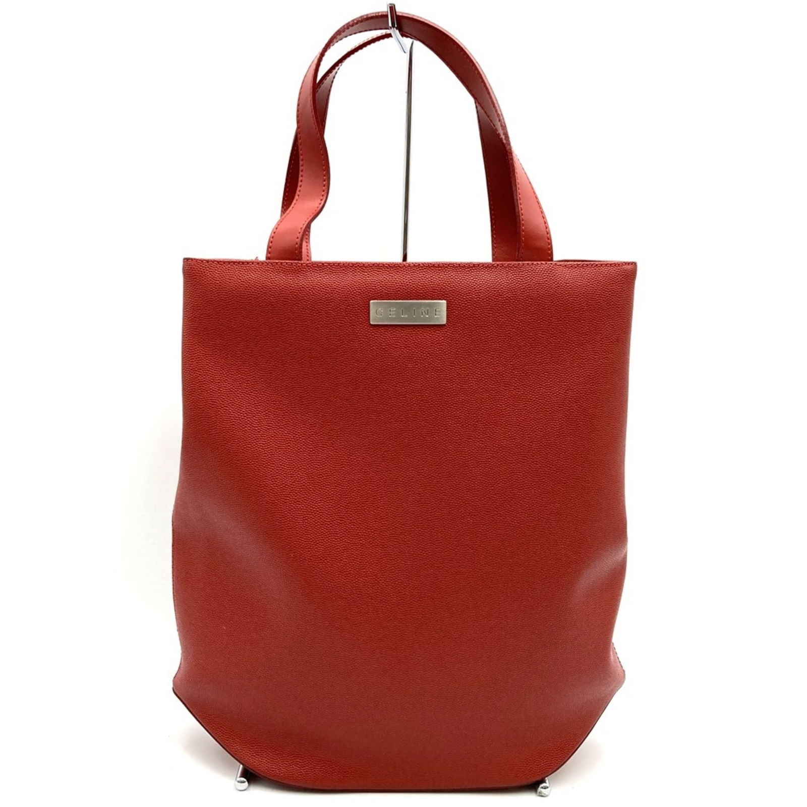 Red Leather Handbag by Celine with 30cm Width (1 of 10)