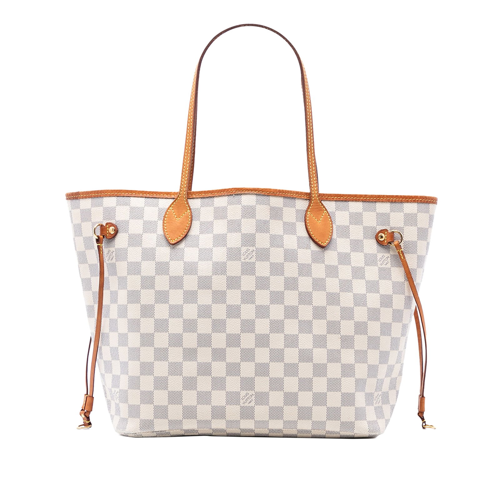 Louis Vuitton Neverfull MM Tote Bag in Damier Azur Canvas (1 of 8)