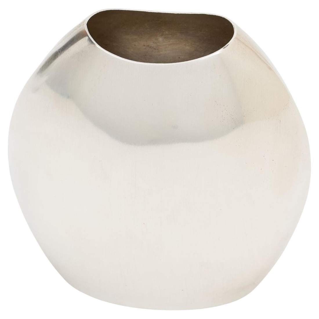 Hermes Small Abstract Silver Plate Petal Vase 4.5in (1 of 9)