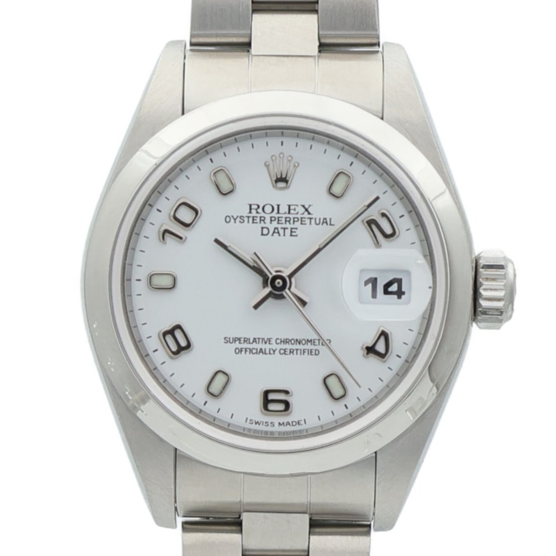 ROLEX Perpetual Date 79160 Automatic Stainless Steel White Dial Watch (1 of 16)