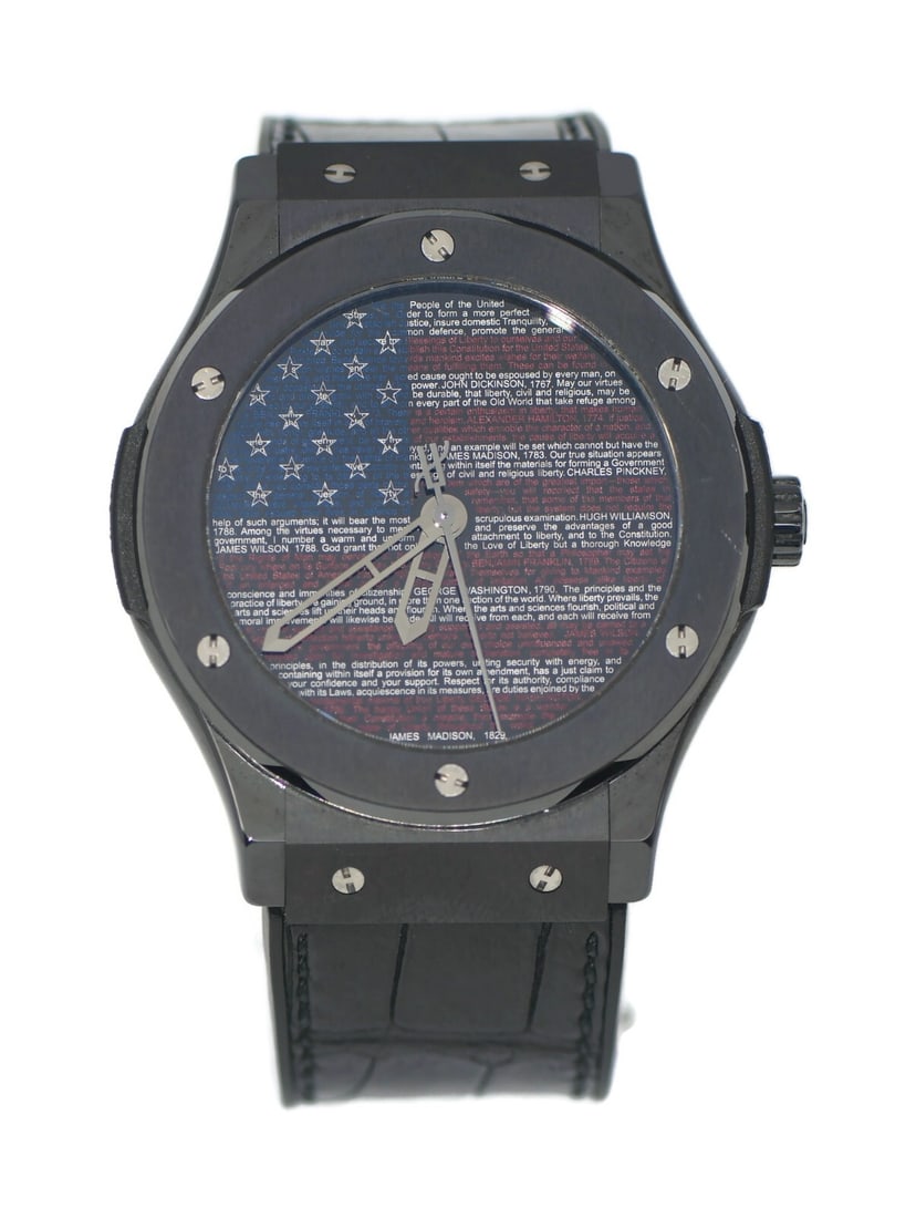 Hublot Classic Fusion Liberty Bang 511.CM.1190.GR.USA11 Limited Edition Ceramic Watch: Hublot Classic Fusion Liberty Bang 511.CM.1190.GR.USA11 Limited Edition Ceramic Watch Discover the exquisite Hublot Classic Fusion Liberty Bang Ceramic Watch, reference 511.CM.1190.GR.USA11. This limi