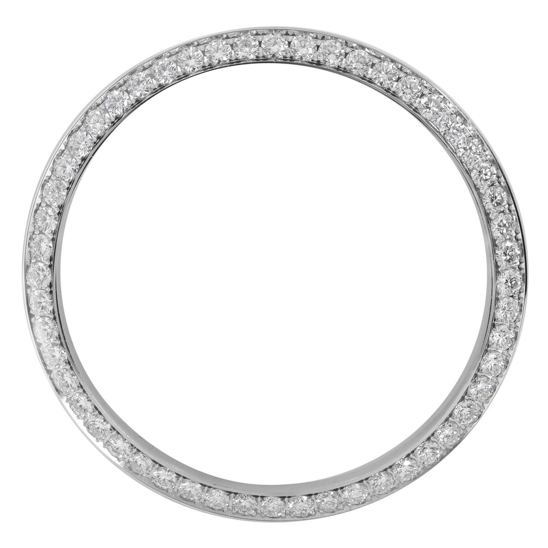 Custom Stainless Steel 2.2ct Diamond Bezel for Rolex Datejust 41mm: Custom Stainless Steel 2.2ct Diamond Bezel for Rolex Datejust 41mm Enhance your Rolex Datejust 41mm with this custom stainless steel diamond bezel, featuring an approximate diamond weight of 2.2 ct. C