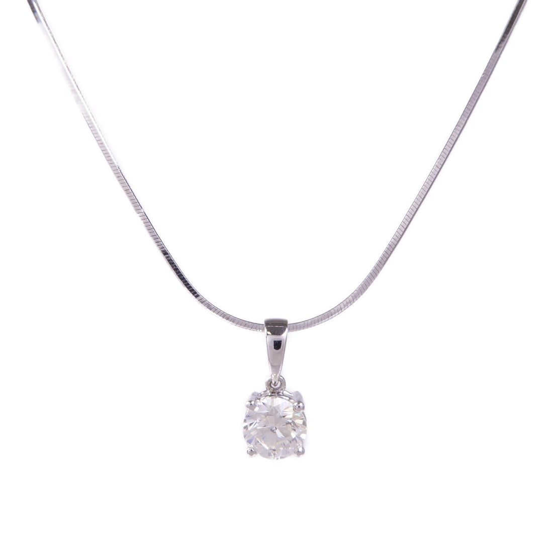 Diamond Necklace in 18K White Gold by JEWELRY (1 of 7)