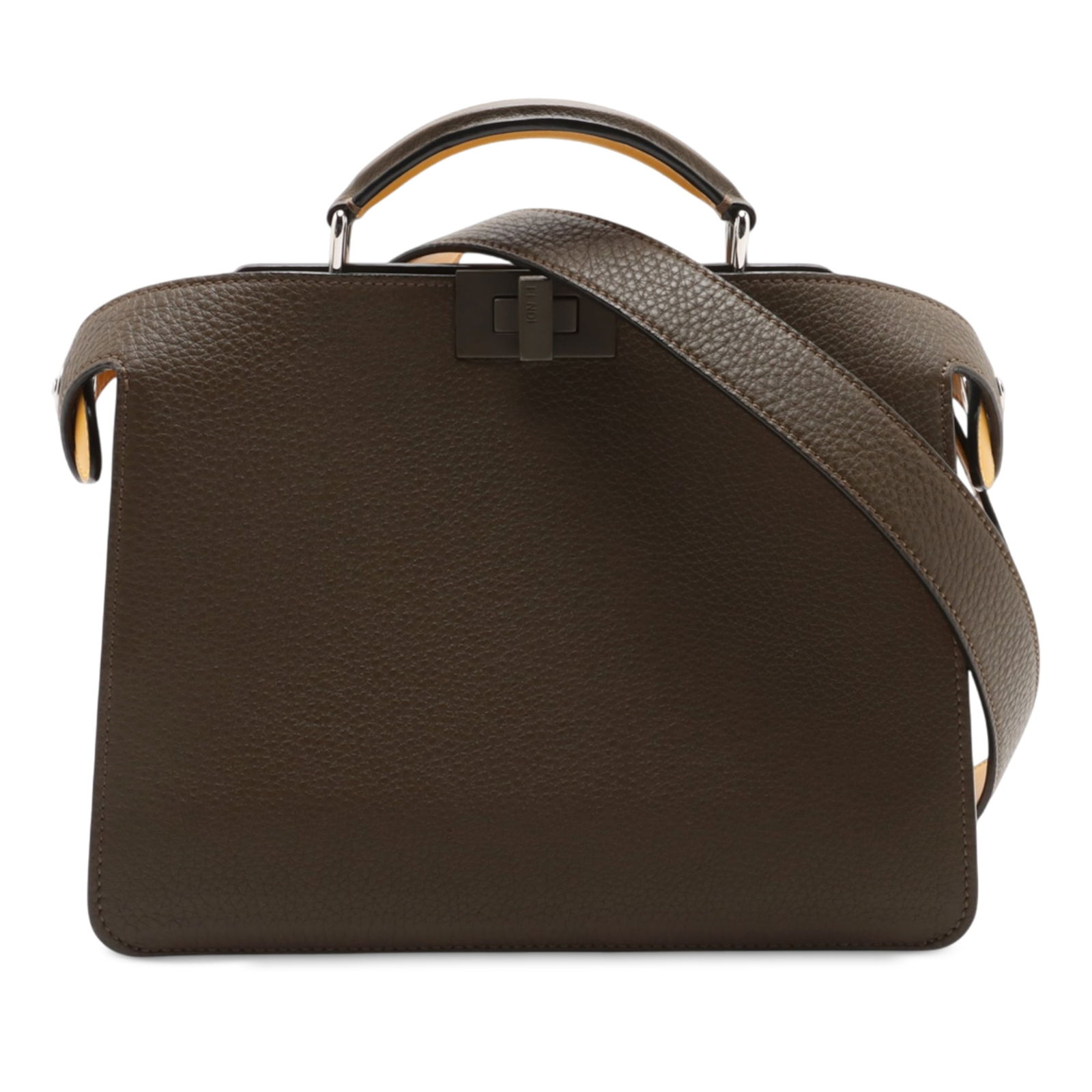 Fendi Small Bicolor Leather Peekaboo ISeeU Satchel Bag Italy (1 of 10)