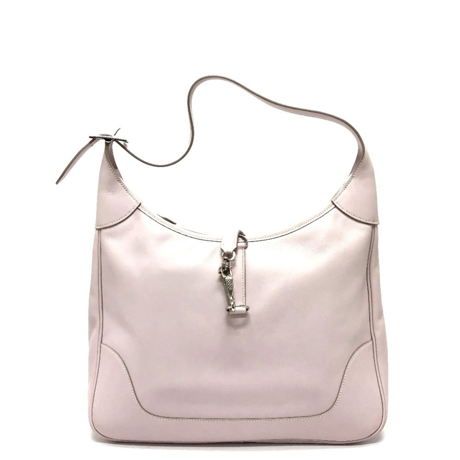 Hermes Pink Leather Trim Shoulder Bag 34 cm France (1 of 15)