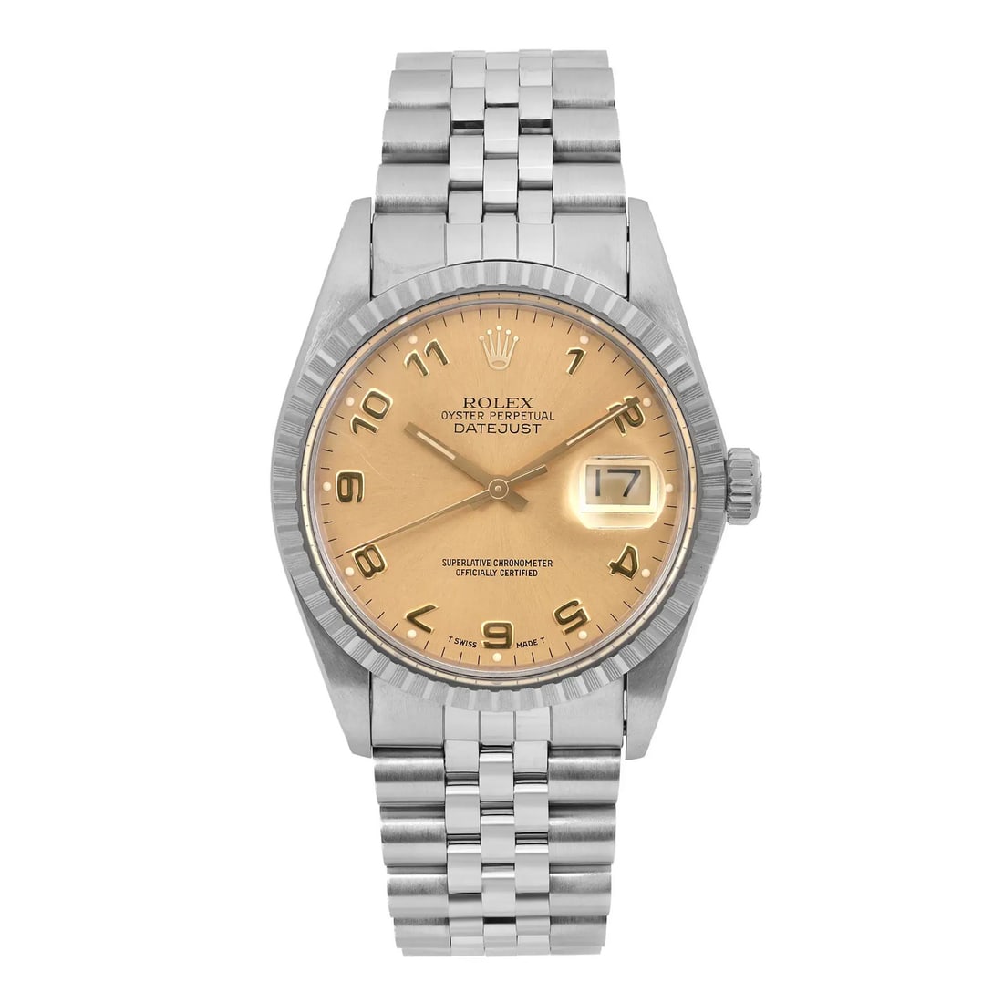 Rolex Datejust 36mm Automatic Champagne Dial Stainless Steel Watch 16030 (1 of 6)